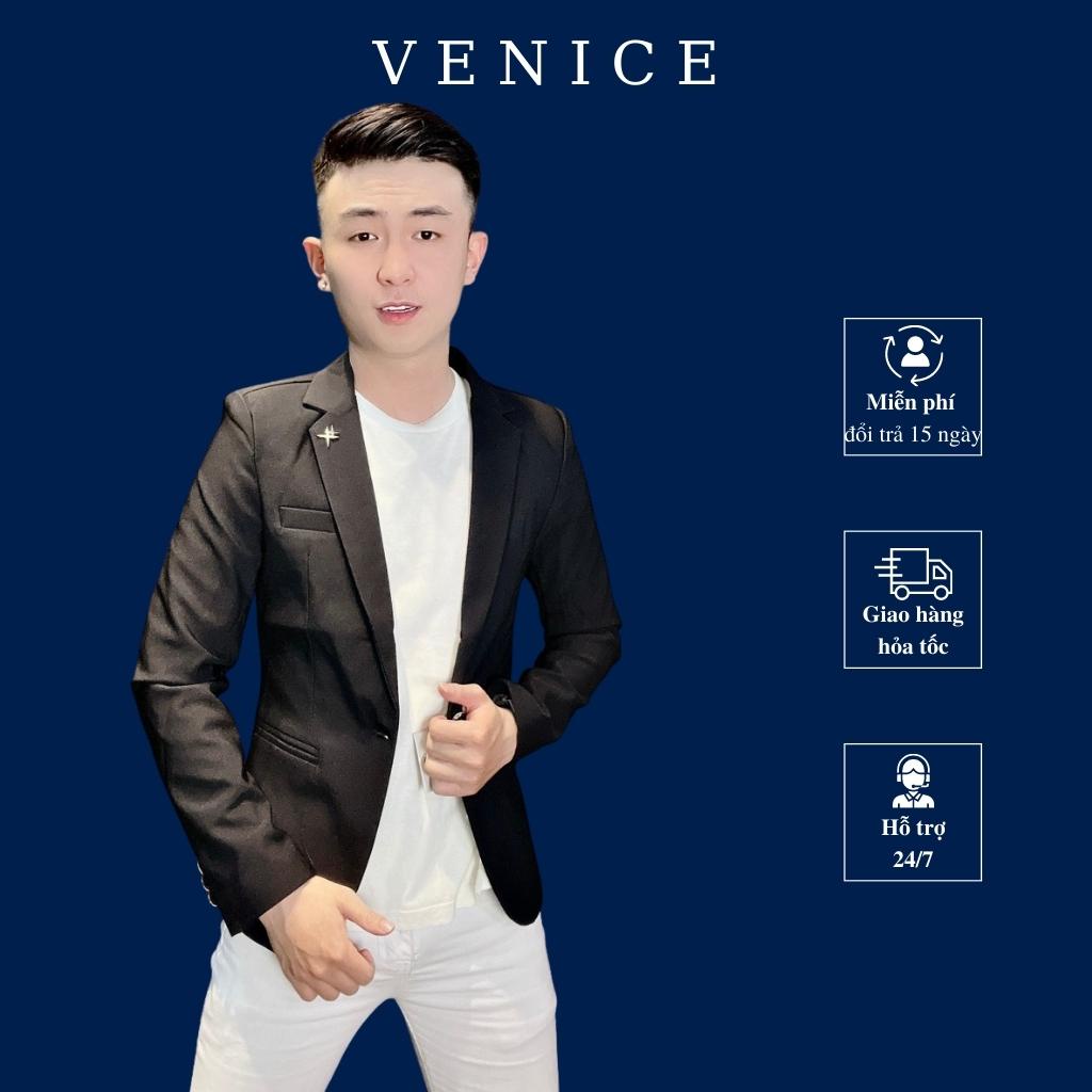 Áo vest nam body cao cấp VENICE kiểu dáng Hàn Quốc, đơn giản, phong cách, áo com lê cho nam.