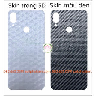 Miếng dán mặt lưng skin carbon Xiaomi Redmi Note 7