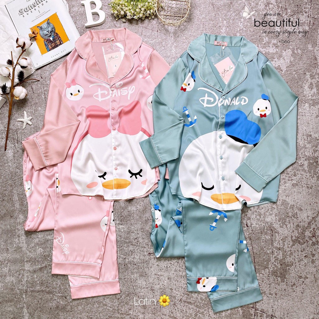 Đồ Mặc Nhà Pijama Lụa Latin hàng cao cấp TDQD Freesize - HÀNG THIẾT KẾ