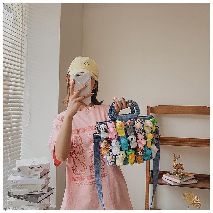 Hoạt Hình Túi Đeo Chéo Denim Hình Búp Bê Dễ Thương 2022