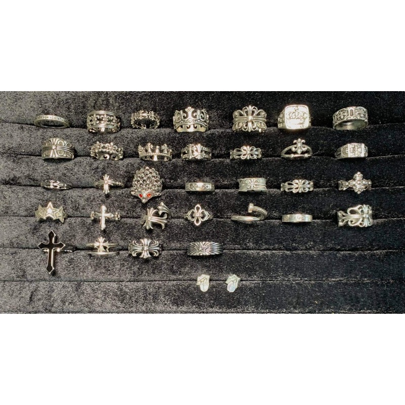nhẫn chrome hearts mạ bạc cao cấp freesize phần 1