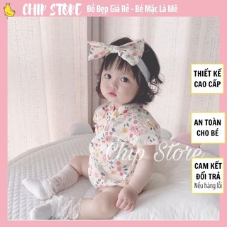 Váy trung hoa cho bé gái chip store body hoa cổ tàu bé gái - ảnh thật
