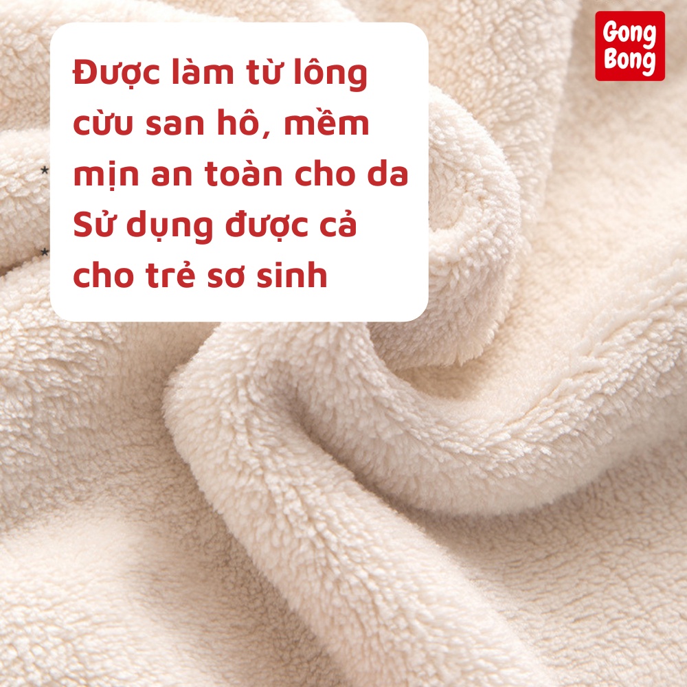 Khăn mũ trùm đầu quấn ủ tóc nhanh khô hình gà siêu thấm nước tiện lợi dễ thương