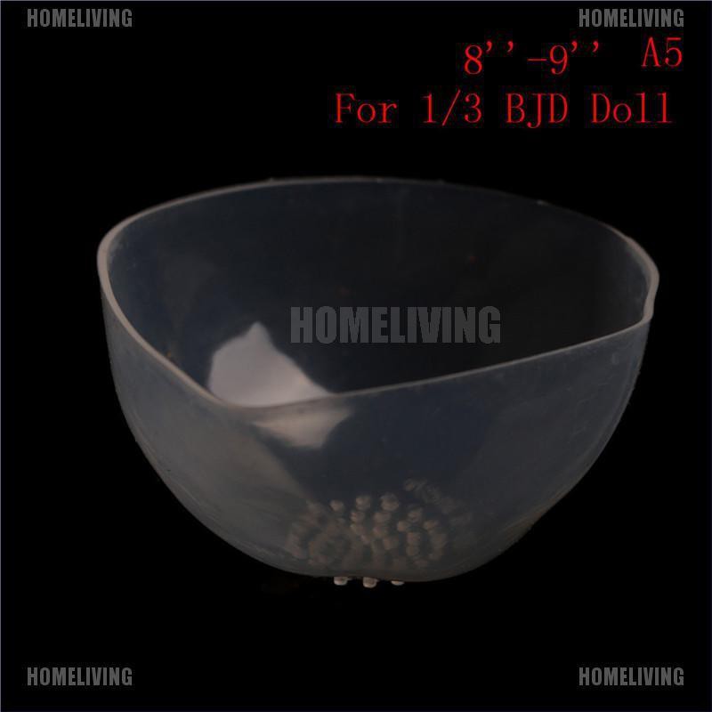 Nắp Bảo Vệ Tóc Giả Bằng Silicon Trong Suốt Dành Cho Búp Bê BJD SD 1 / 6 1 / 4 1 / 3