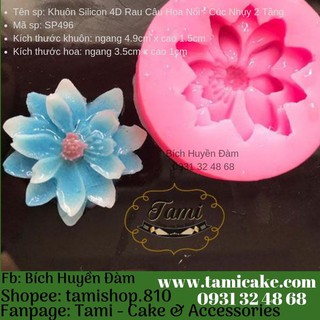 Khuôn silicon- Cúc Nhụy 2 tầng