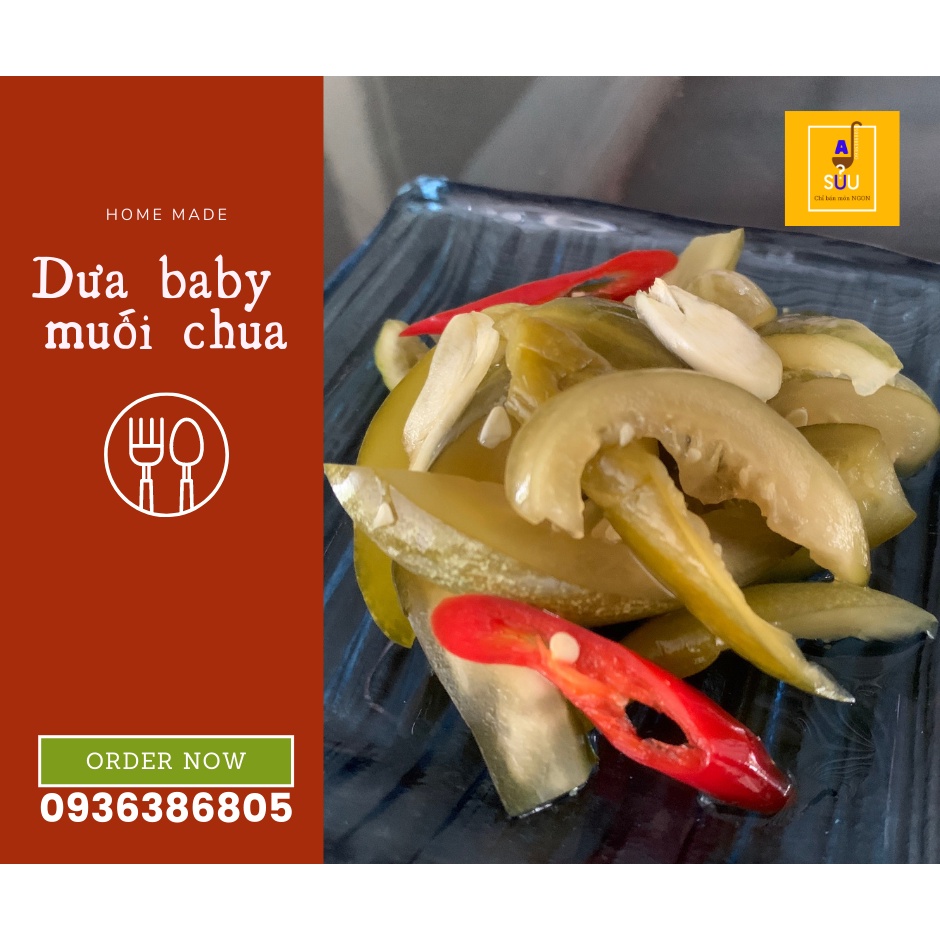 Dưa baby muối chua, nhà làm vị đậm đà 500g