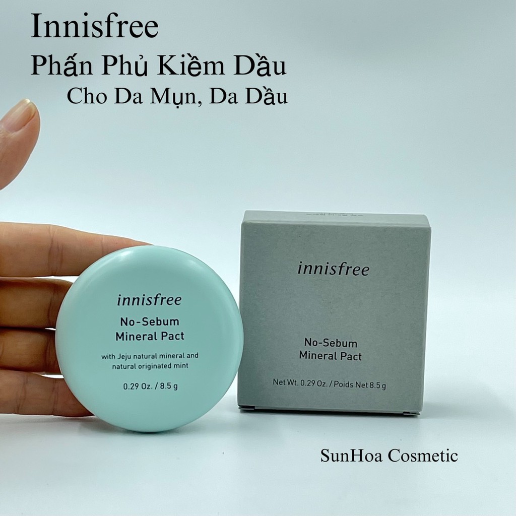 Phấn Phủ Kiềm Dầu-innisfree No-Sebum Mineral Pact (8,5g)