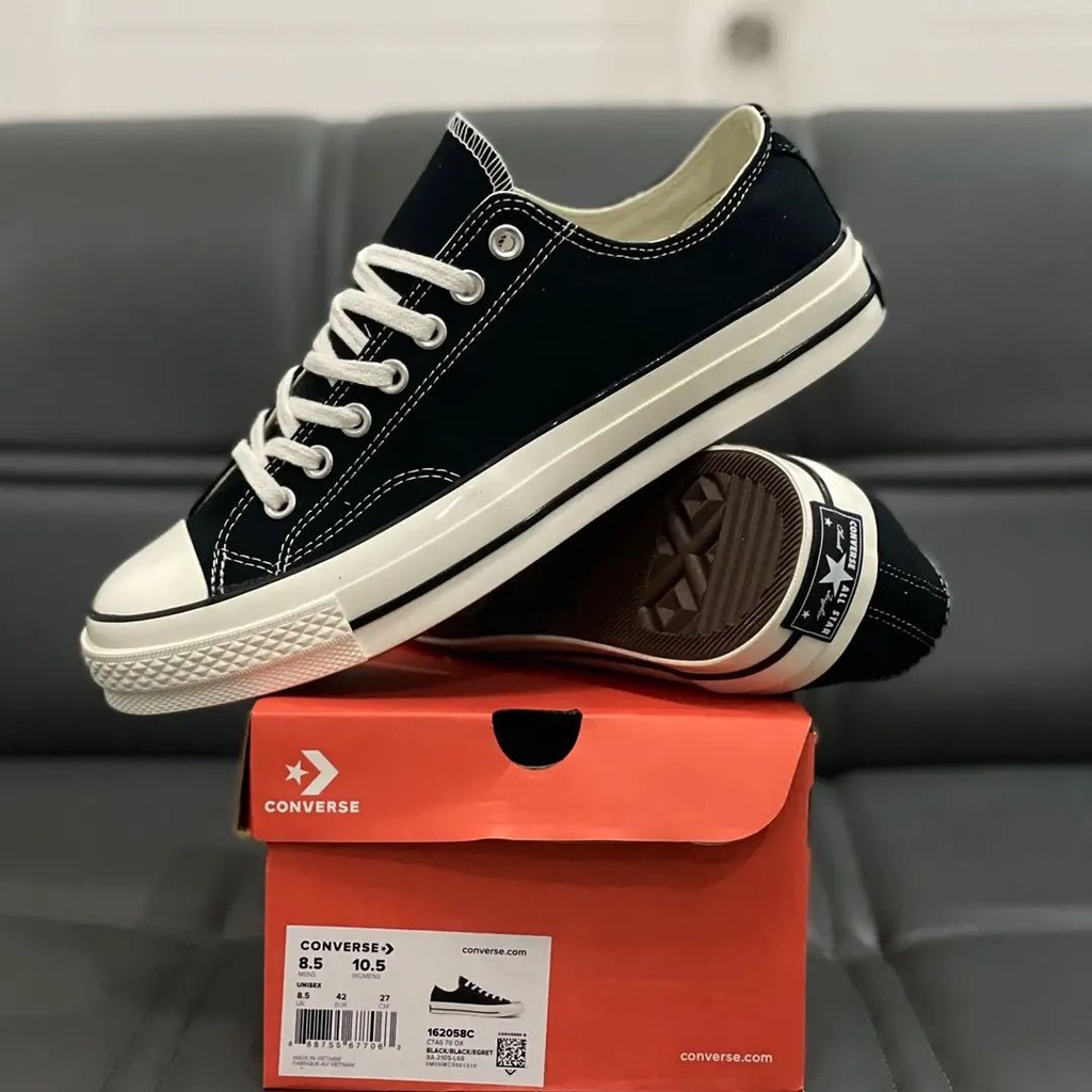Giày Thể Thao Nam Nữ Đi Học Giá Rẻ CV 1970s, Giày Sneaker Nam Nữ Converse 1970s Đen Trắng Cổ Thấp Thời Trang