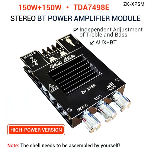 Mô đun khuếch đại âm thanh AIDEEPEN ZK-XPSM/ ZK-XPS bluetooth công suất cao 150W*150W 2.0 TDA7498E chuyên dụng