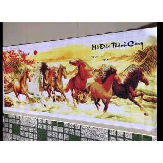 Xả tranh đính đá thành phẩm chưa khung khổ đại 180x80 cm