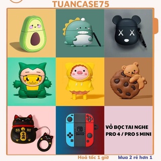 🔥 Case Ap Pro 4 Mini / Pro 5 Mini 🔥 Freeship 🔥 VỎ BỌC (2) Cho Tai Nghe Không Dây (Bluetooth) - Tuancase75