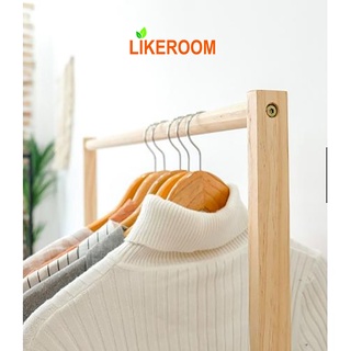 Giá treo quần áo gỗ thanh đơn LIKEROOM - Kệ treo đồ lắp ráp tiện lợi