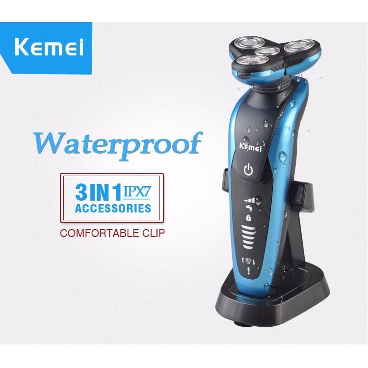 Máy Cạo Râu 3 Trong 1 Kemei 3 Trong 1 Chăm Sóc Da Mặt Dành Cho Nam