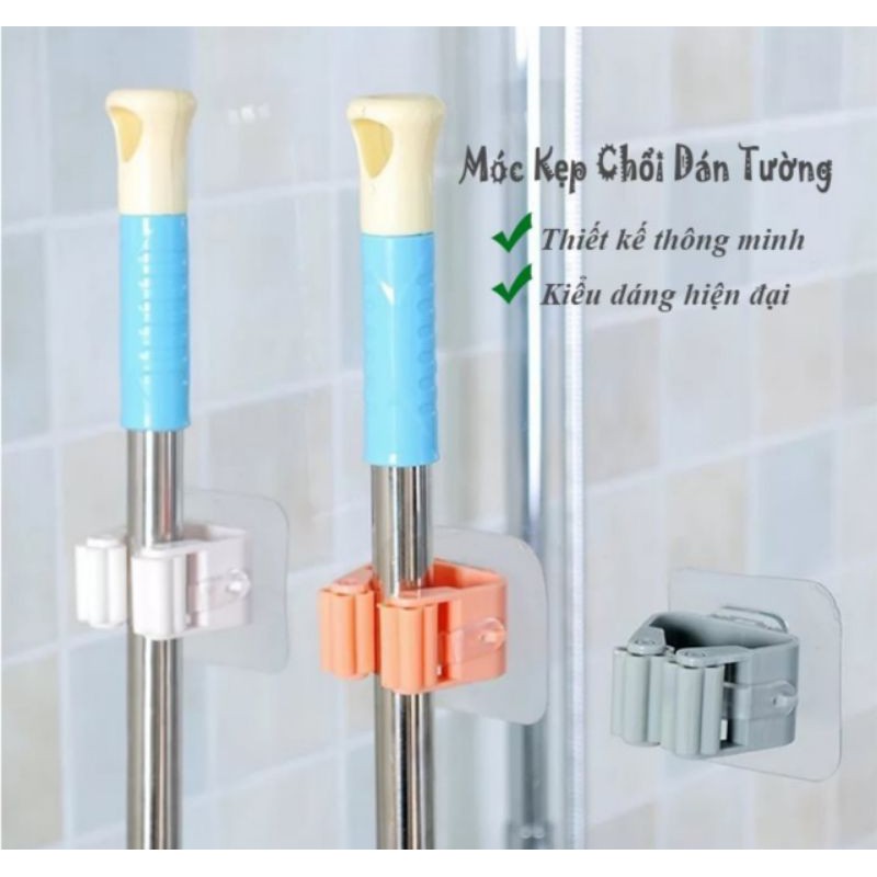 Móc kẹp chổi dán tường chịu nước