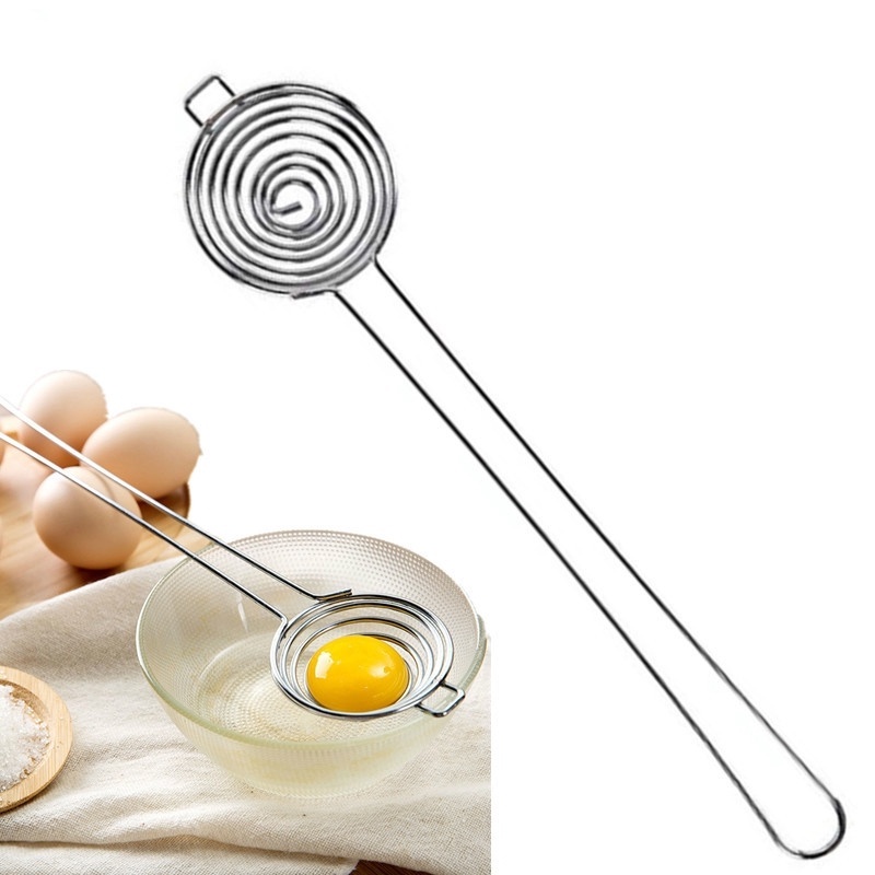 1 Dụng Cụ Tách Lòng Đỏ Trứng Hình Xoắn Ốc Bằng Thép Không Gỉ