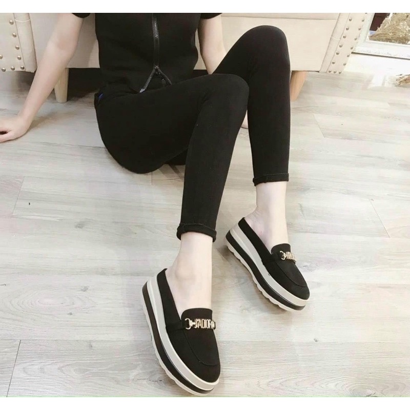 Giày sục nữ hở gót - Sục đế xuồng siêu nhẹ cực êm cao 6cm - Dép sục nữ đế xuồng / Giày lười siêu nhẹ - Lici Shoes