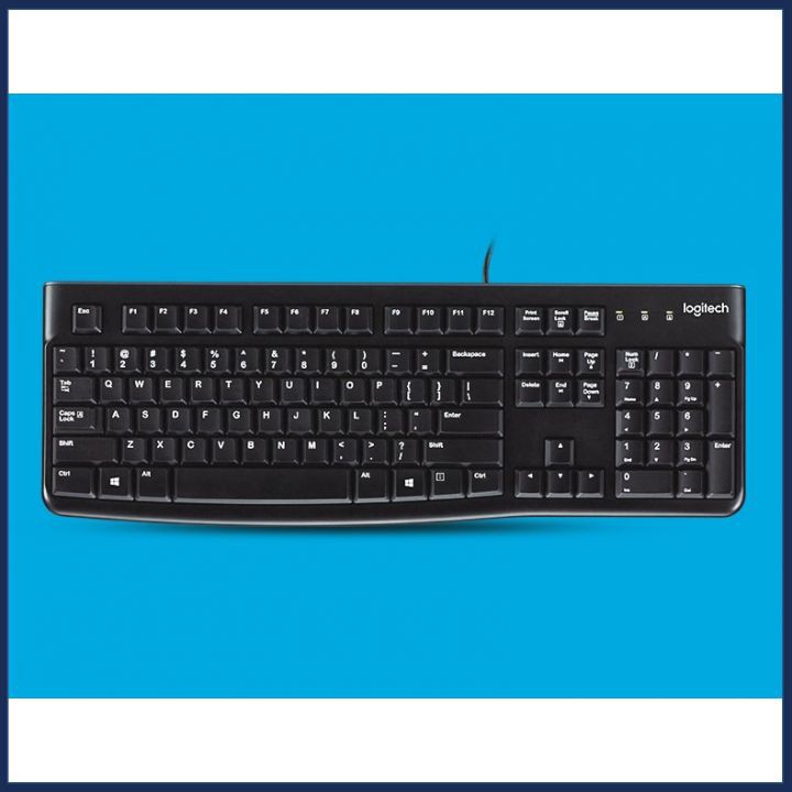 Bàn phím máy tính có dây Logitech K120 - CHỐNG NƯỚC - Bảo hành 36 tháng chính hãng