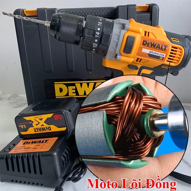 Máy Khoan Pin DeWalt 88V 3 Chức Năng, Động cơ không chổi than