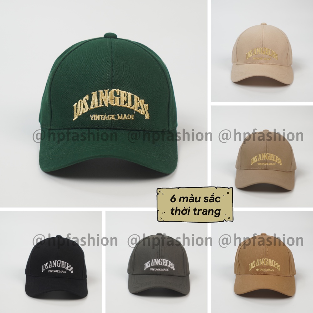 Mũ lưỡi trai ❤️ Nón kết thêu chữ LOS ANGELESS chất kaki cao cấp form unisex nam nữ N67 - Happy Style