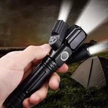 Đèn pin 3 pha 3 bóng siêu sáng xoay 360 độ chống thấm sạc pin ( tuyển khách sỉ)