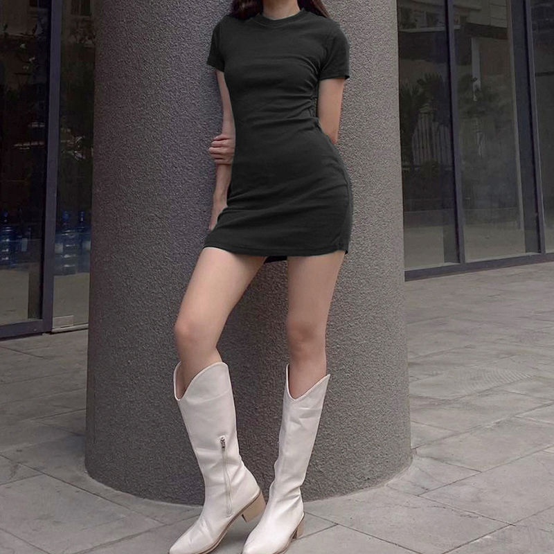 COZOK Đầm Hai Dây Lưng Cao Thiết Kế Mỏng Quyến Rũ Thời Trang