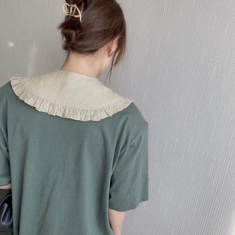 Áo Choàng Cổ Bẻ Cột Dây Có Thể Tháo Rời Màu Sắc Trơn Kiểu Hàn Quốc Cho Nữ