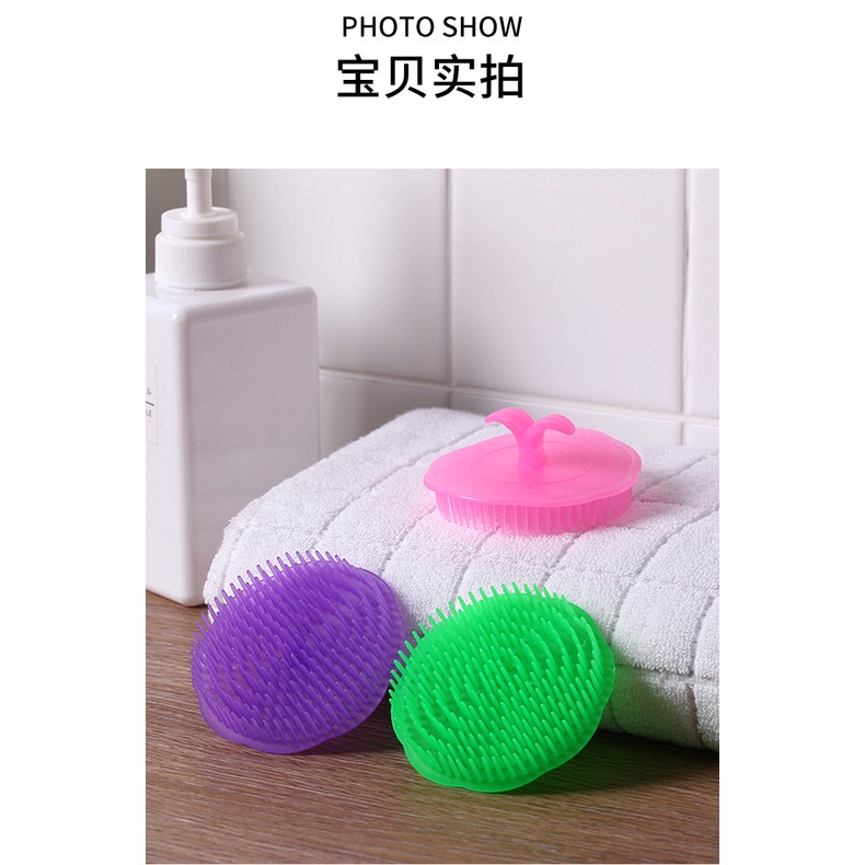 Lược gội đầu Silicone mềm - massage da đầu, tẩy tế bào chết, gỡ dối, giảm rụng, kích thích mọc tóc