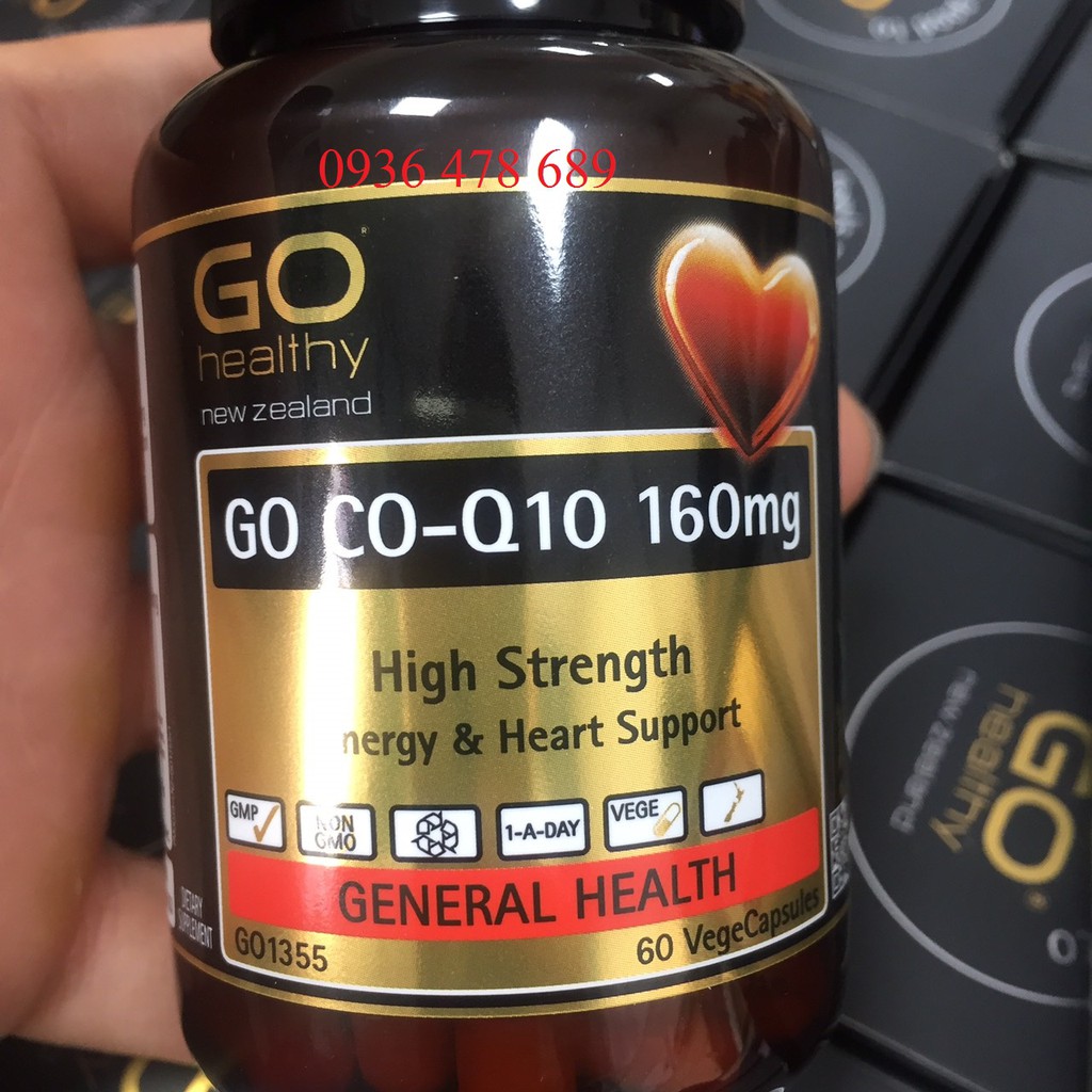 (CÓ QUÀ TẶNG) Bổ Tim New Zealand GO Co-Q10 160mg hộp 60 viên