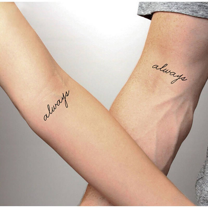 Nice "Always" Body Art Waterproof Love Friendship Temporary Tattoo Sticker