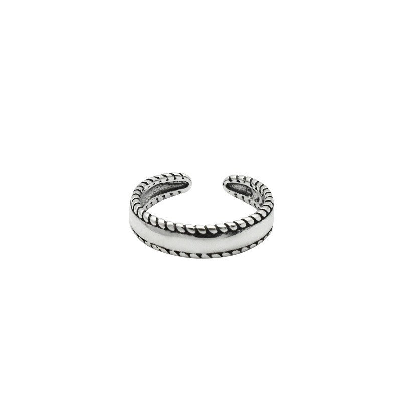 Nhẫn ngón út bạc 925 bản to cá tính độc đáo Dế Bạc – N4765