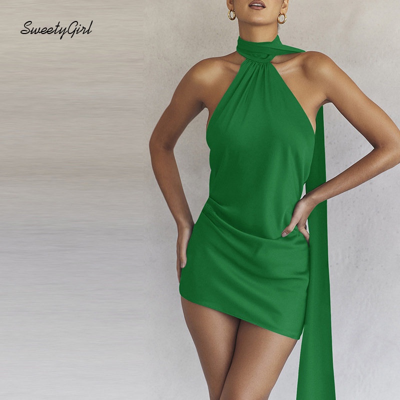 Đầm Mini Hai Dây Dáng Ôm Màu Đen Trơn Thời Trang 2022 Quyến Rũ Cho Nữ