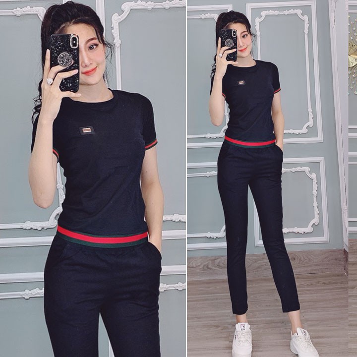 Bộ đồ thể thao hot girl viền sọc TT121