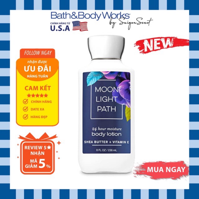 Dưỡng thể Bath and Body Works Moonlight Path (236ml)