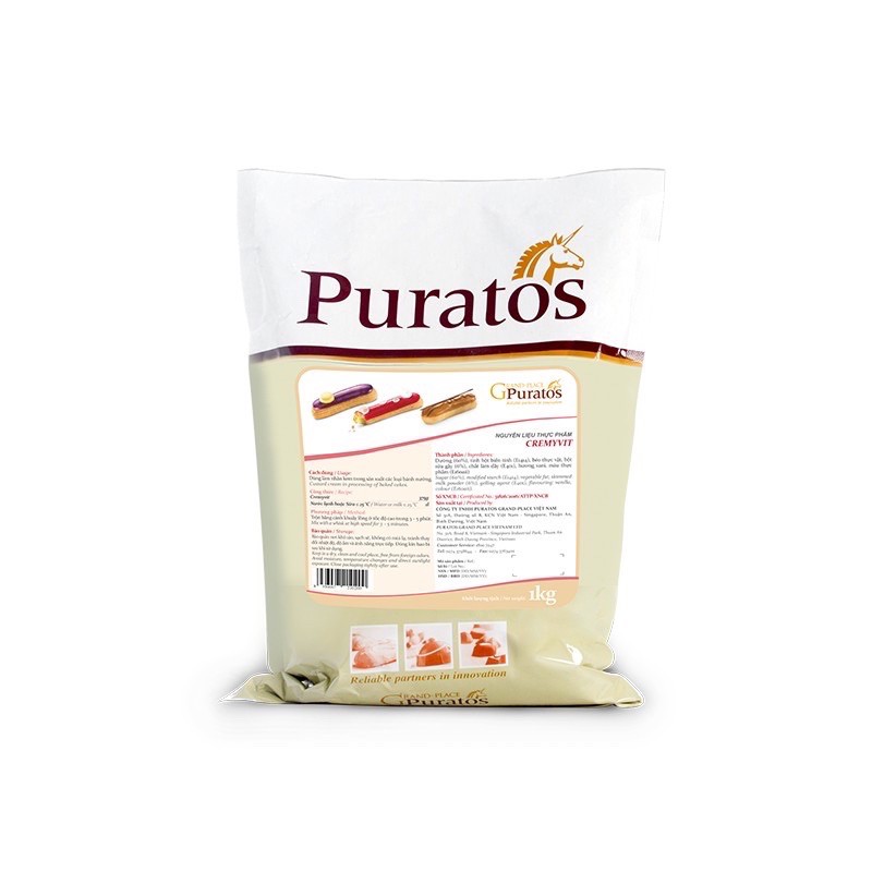 Bột trộn nhân su kem Custard Puratos 1kg