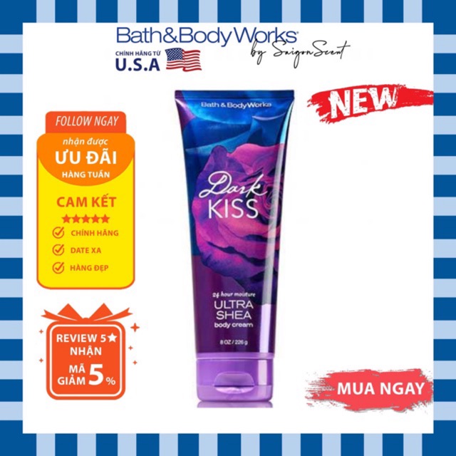 Kem dưỡng da Bath &amp; Body Works Body Cream - Dark Kiss (226g)