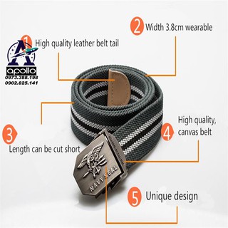 Thắt lưng vải quân đội Mỹ (Mặt hải quân SEAL)
