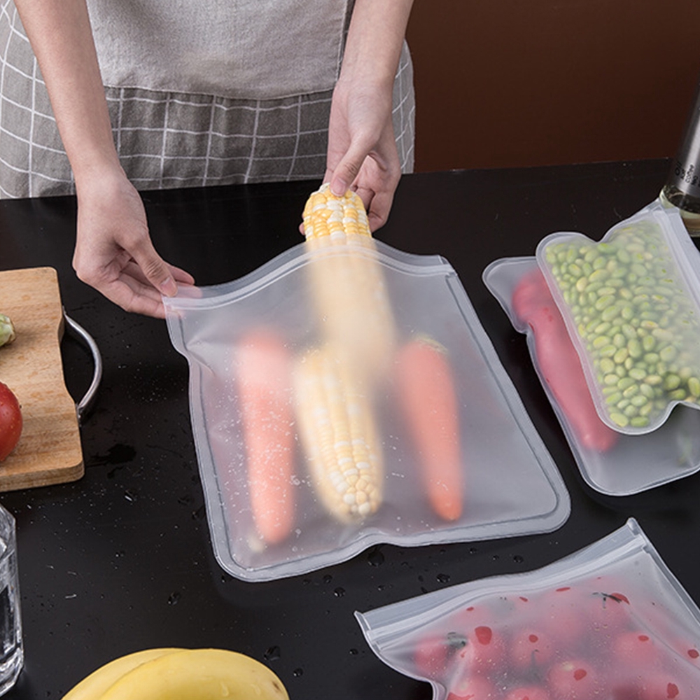 Túi zip WALFOS bảo quản thực phẩm bằng silicon có thể tái sử dụng
