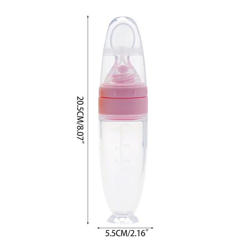 Bình Ăn Dặm Bằng Silicone 3oz / 90ml Kèm Đế Đứng Cho Bé