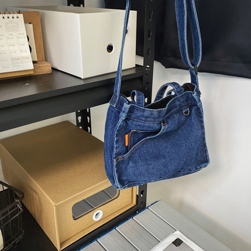Túi Đeo Chéo Vải Denim Thời Trang Cho Nữ Ví
