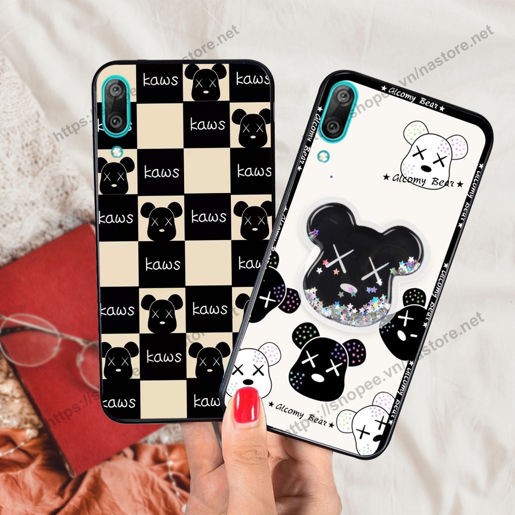 Ốp lưng Huawei Y7 Pro 2019 trái tim họa tiết caro, mikey họa tiết beabrick kaws cute