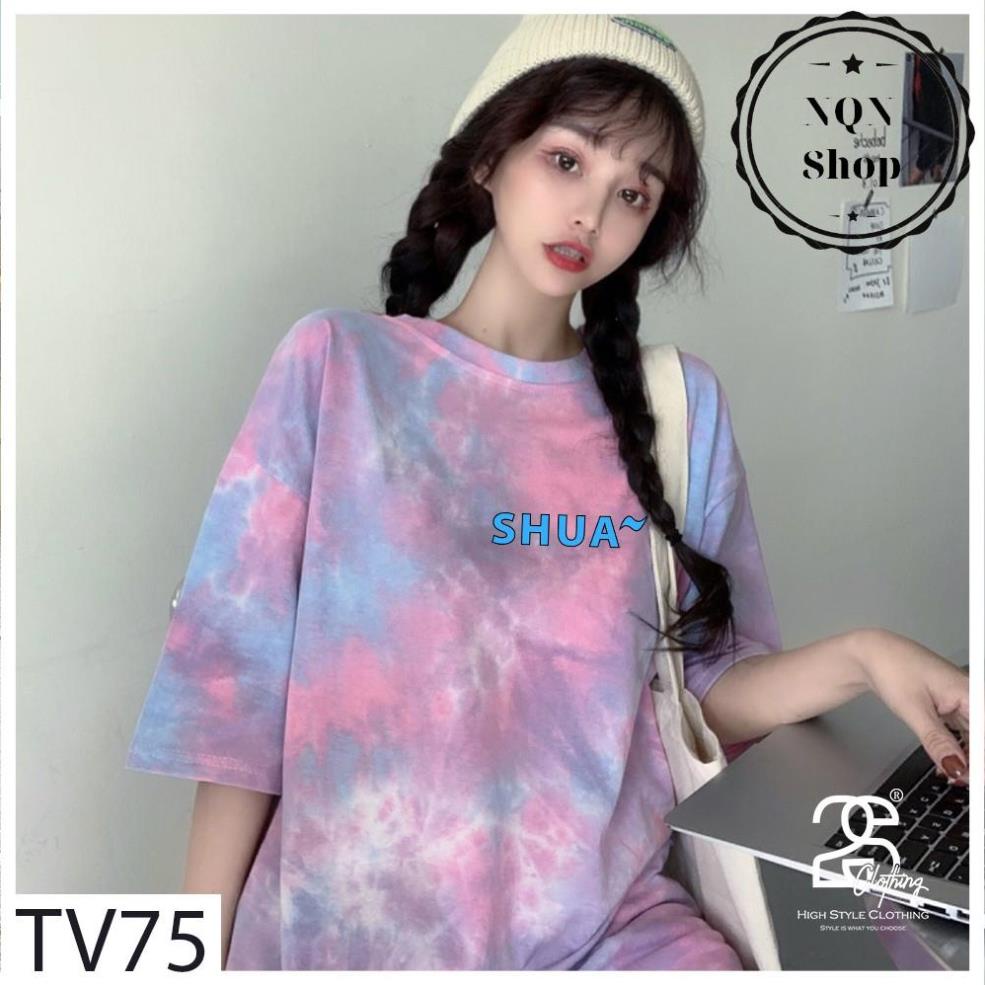 Áo Nam Form Rộng Cổ Tròn Form Rộng NQN Shop Áo Phông Đen Tay Lỡ Streetwwear Oversize Giá Rẻ In Hình Hàn Quốc TV75 | BigBuy360 - bigbuy360.vn