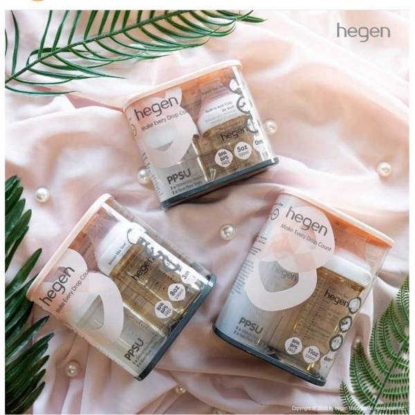 BÌNH SỮA HEGEN PPSU 150ML NÚM TI DÀNH CHO BÉ 0-3 THÁNG TUỔI