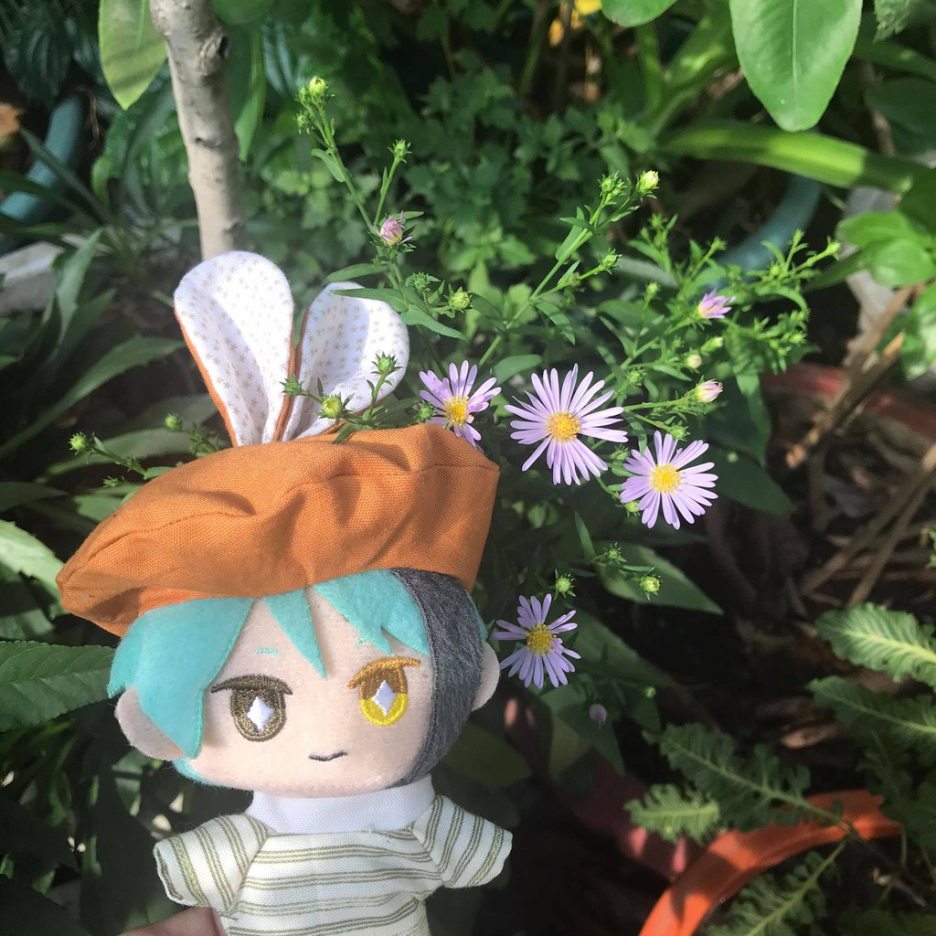 Nón tai thỏ cho doll DTW 10cm, 15cm, kpop 20cm, Chibigurumi