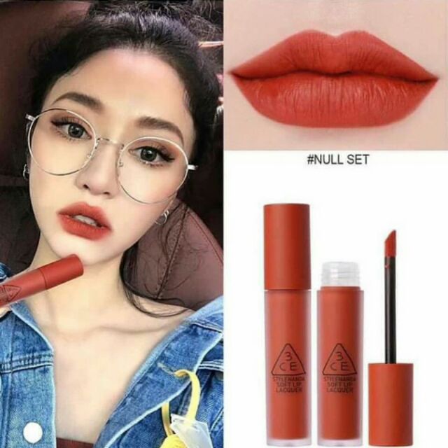 SON 3CE SOFT LIP LACQUER 
NULL SET – ĐỎ GẠCH