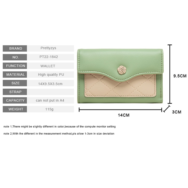 Ví Nữ Đựng Tiền Xu Có Khóa Kim Loại Thời Trang