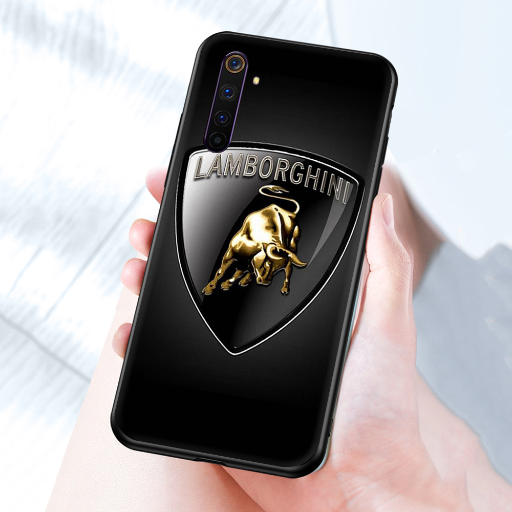 Ốp Điện Thoại Tpu Mềm Chống Rơi In Logo Lamborghini Cho Realme C2 C3 C11 C12 C15