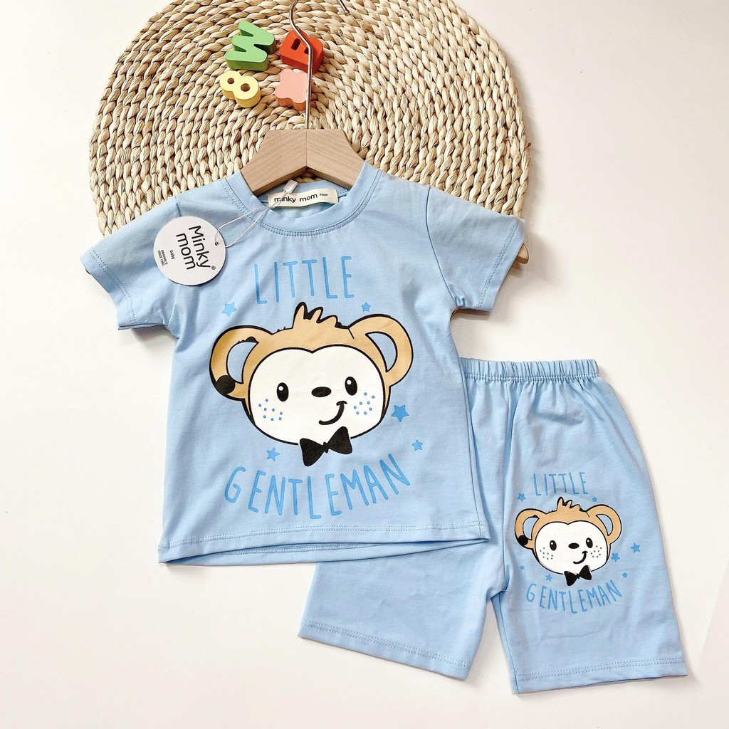 (8-18KG) Bộ cộc tay vải cotton cho bé - MINKY MOM