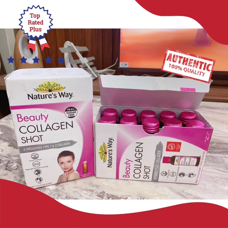 Beauty Collagen Shot Nature’s Way - Collagen Dạng Nước (hộp 10c x 50ml) date t10/2022