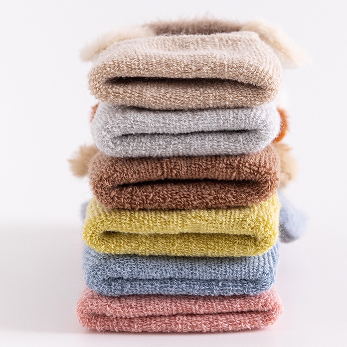 Vớ dày chống trượt giữ ấm họa tiết hoạt hình dễ thương cho bé từ 1-3 tuổi