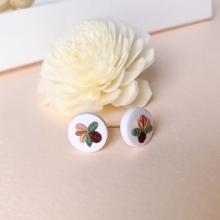 Khuyên tai đất sét handmade ( polymer clay earring) xinh xắn nữ tính vintage độc đáo, quà tặng đặc biệt